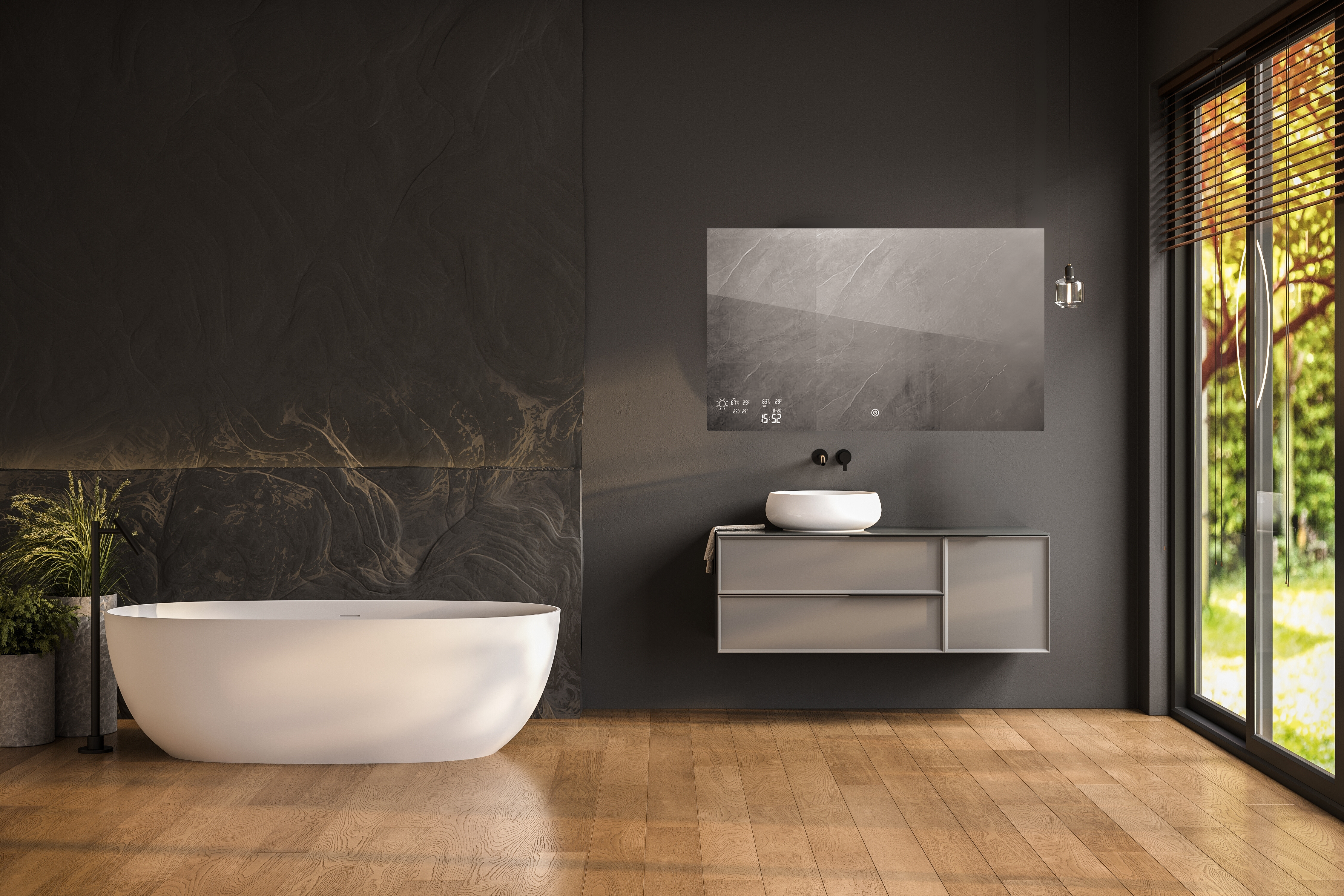 350W Solstice Back-Lit Infrared Smart Mirror